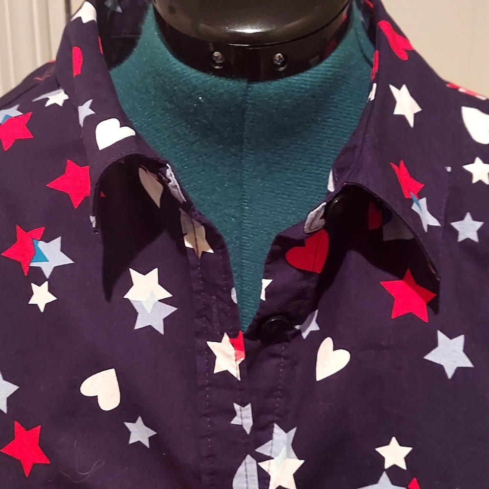 Woman Within Red, White & Blue Shirt - Picture 5 of 12